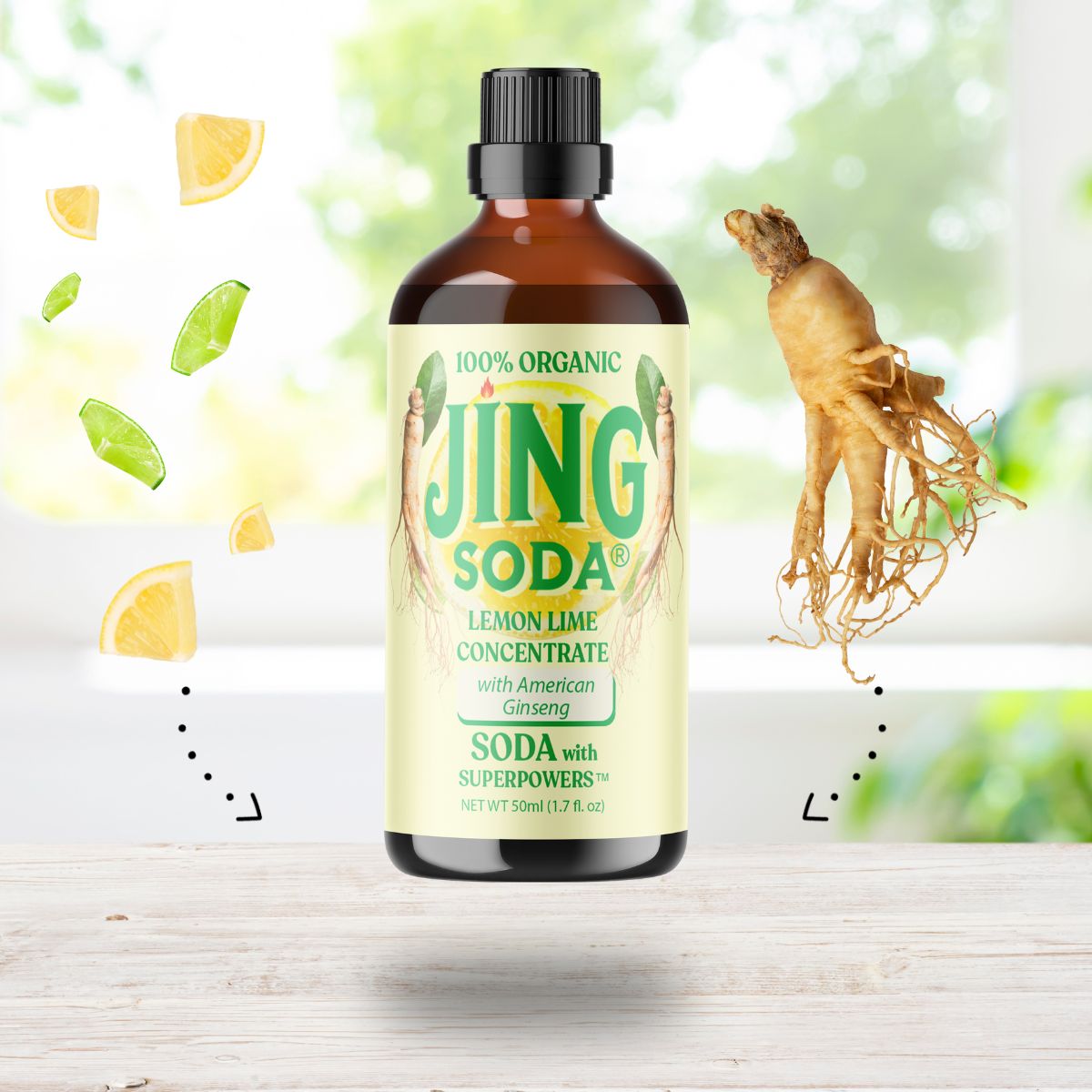 Jing Soda® Ginseng Lemon Lime