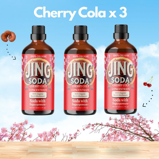 Jing Soda, Organic Cherry Cola, 50ml (3 Pack)