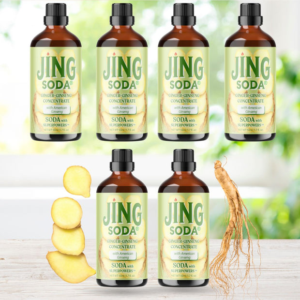Jing Soda, Ginger Ginseng, 50mL (6 Pack)