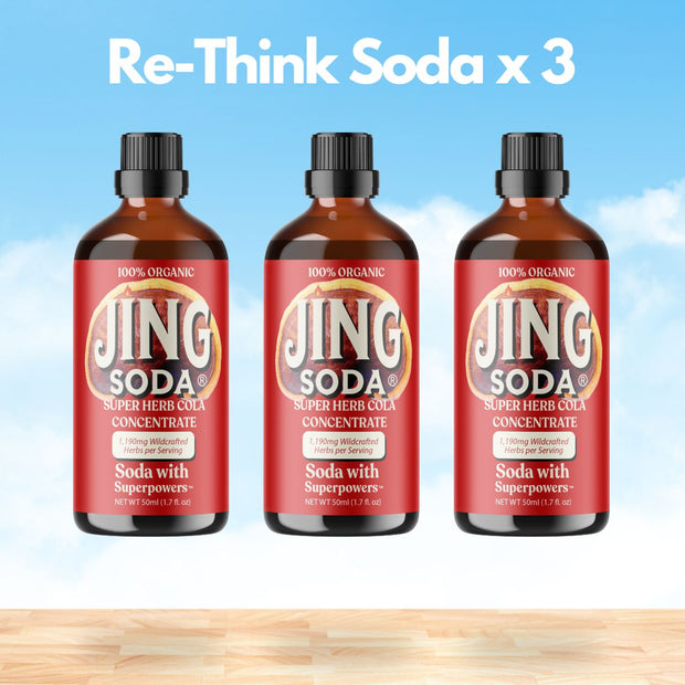 Jing Soda® Super Herb Cola - 3 Bottle Bundle!