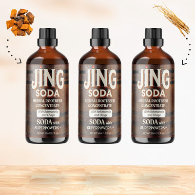 Jing Soda, Root Beer Cream, 50mL (3 Pack)