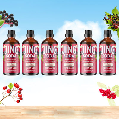 Jing Soda, Super Berry, 50mL (6 Pack)